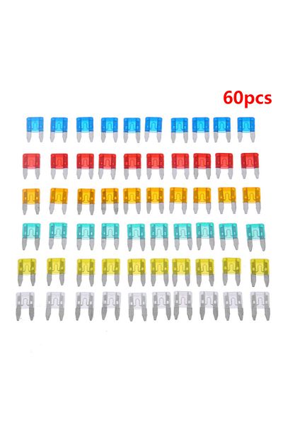 Choice 60 قطعة 600-60 قطعة شفرة الصمامات الصغيرة للسيارات والشاحنات 5a-30a مجموعة مختلطة من أدوات تصفيف السيارات والشاحنات الصغيرة