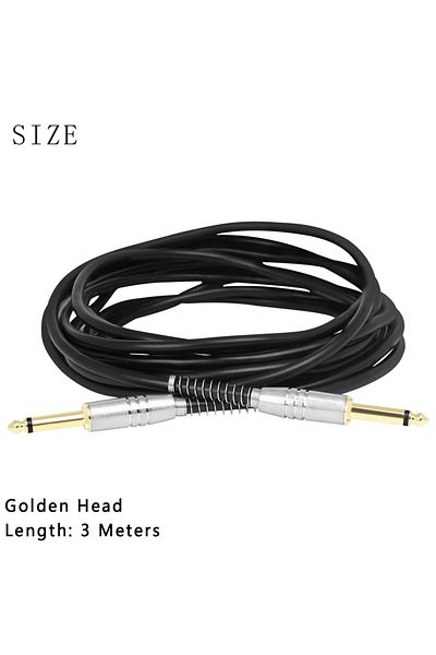 IRIN 3m Golden Head 3/5/10m Guitar Audio Cable 6.35mm Plug No Noise Audio Wire Cord Musical Instrument Ac
