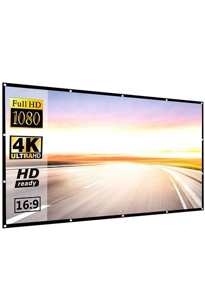 Choice 72 inch 60 72 84 100 120 150 inch Simple Foldable Projection Screen 100inch Curtain 16:9 Outdoor Ful