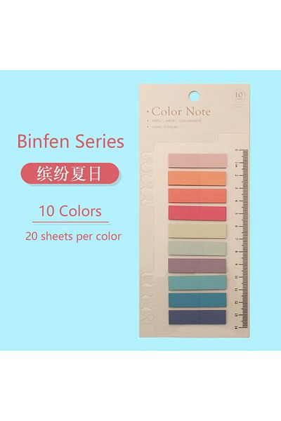 Choice Binfen Series 6 Series Color Self Adhesive Memo Pad Sticky Notes Bookmark Point It Marker Memo Stick