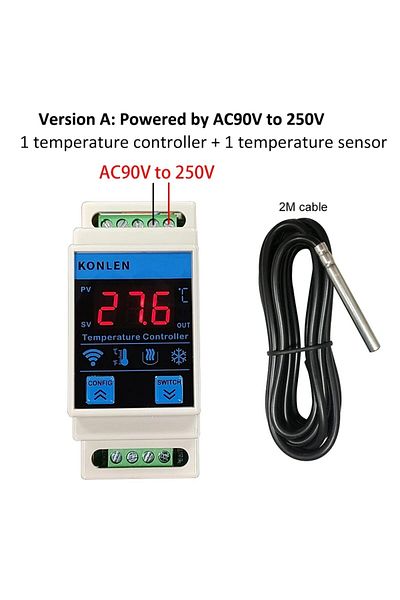 KONLEN Tuya WIFI Temperature Sensor Thermometer Controller Freezer Fridge Heating Thermostat Smart Life ...