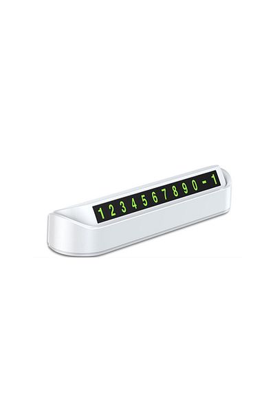 Choice White Parking Card Luminous Car Temporary Parking Card Phone Number Card Plate Telephone Number Car