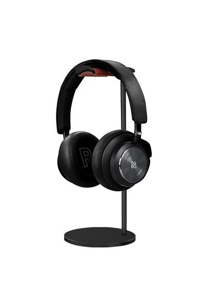 DIKELANG Black Curved Aluminum Headphone Stand Rack Sturdy Metal Gaming Headset Earphone Holder Hanger With S