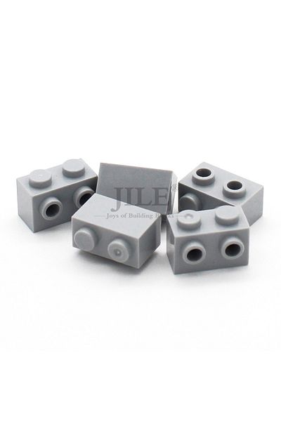 Choice Light Gray 40pcs 40pcs Moc Building Blocks 11211 Brick Modified 1x2 With Studs On Side Compatible As