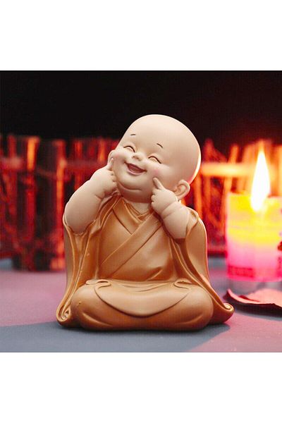 Choice Little Monk Figurine Mini Monk Statue Cute Buddha Monk Statue Adorable Baby Little Monk Decoratio...
