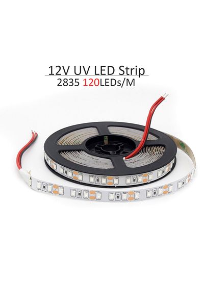 MJJC 5m Non-waterproof Ip20 2835 120 Leds 1m 12v Uv Led Strip Light 5050 2835 Smd 395-405nm Ultraviolet R
