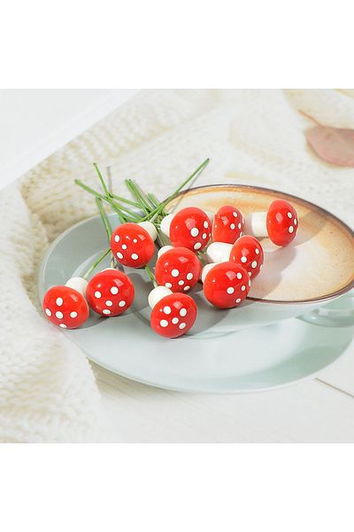 Choice 50pcs Red 50pcs Mini Foam Mushroom Artificial Plant Flower For Wedding Fungus Decoration Diy Wreath