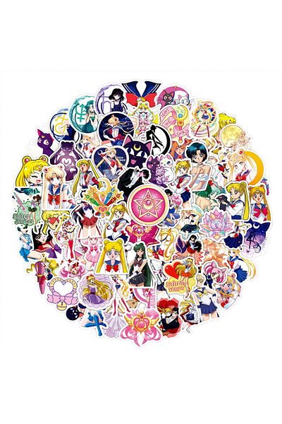 Choice 100pcs 100pcs Sailor Moon Anime Stickers Kawaii Girls Diy Luggage Water Bottle Phone Case Waterproof