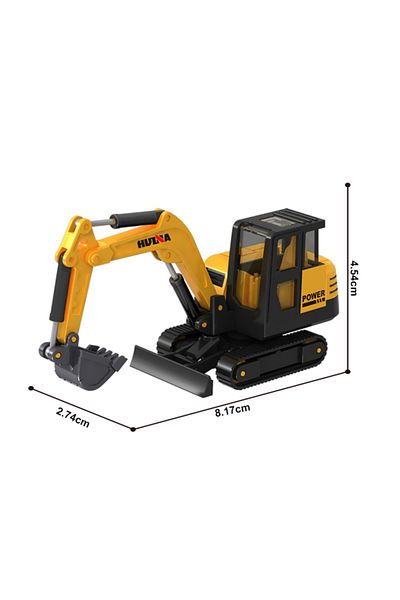 Choice Excavator Yellow Huina 1:80 Alloy Engineering Car Model Excavator Dumper Dump Truck Loader Bulldozer