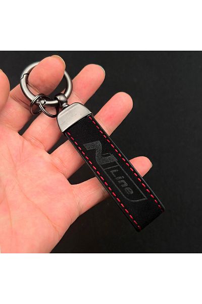 Choice N Line Keychain 2024 Suede Leather Keyring Man Women Luxury Car Keychain For Hyundai Elantra Kona I1