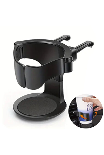 Choice حامل أكواب وزجاجات مياه للسيارة أسود عالمي بفتحة تهوية السيارة، حامل ز...