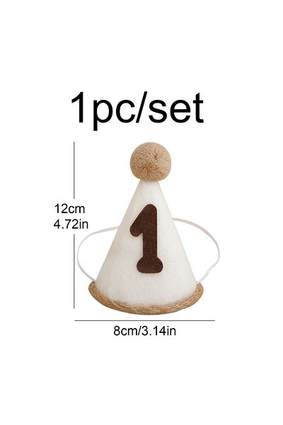 Choice Light Grey 1pc Small Happy Birthday Party Retro Birthday Hat