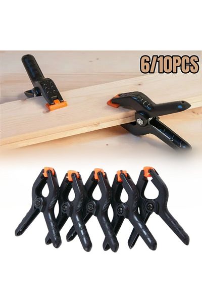 Choice 10pcs 6/10pcs Spring Clip Diy Woodworking Tools 2-inch Plastic Nylon Clip Spring A-shaped Clip Photo