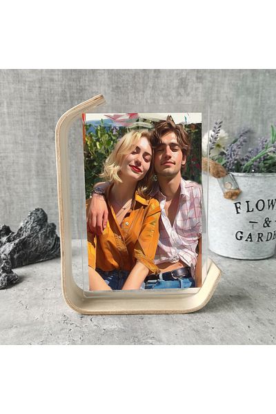 Choice 6inch Wood Color Wooden Picture Frame Swing Table Diy Transparent Herbarium Display Frame Acrylic Do
