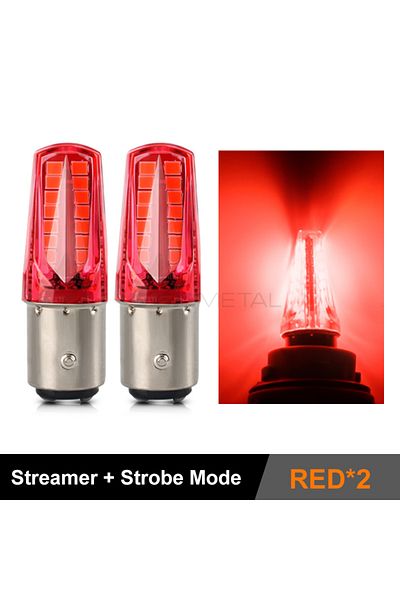 Choice قطعتان أحمرتان من Blalion قطعتان 12 فولت 32SMD 1157 Bay15d مصباح إضاءة ليد للسيارة مصباح ستروب متدفق مصباح إشارة الانعطاف الفرامل