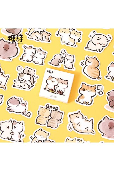 Choice White 45 Pcs/box My Naughty Cats Diy Mini Paper Sticker Diary Album Scrapbooking Decoration Sticker