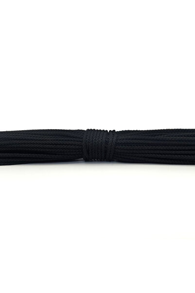 Choice حبل غسيل للتخييم أسود بقطر 1.5 مم بطول 100 قدم (31 مترًا) سوار إكسسوار...