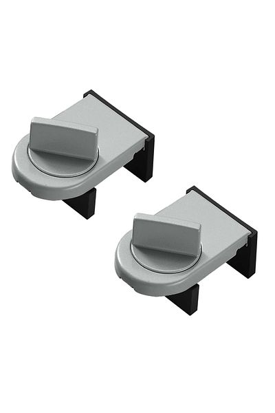 Choice 2pcs Gray Window Safety Lock Aluminum Alloy Sliding Lock Sliding Door Anti-theft Lock Adjustable Buc