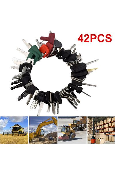 Choice 42pcs 42pcs/18pcs Construction Machinery Key Set 2pcs Wire Ring 2pcs Small Key Ring Heavy Equipment
