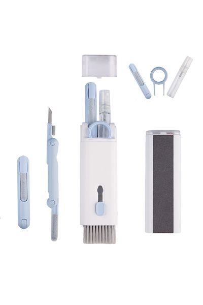 YYLMONE Q6e-blue 7 In 1 Computer Keyboard Cleaner Brush Kit Earphone Cleaning Pen For Headset Keyboard Clean