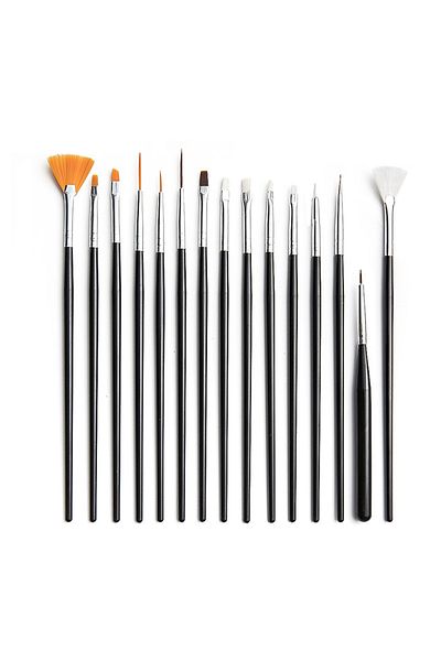 Choice Black 15pcs Pottery Brush Tools Dotting Pattern Dot Pens Brush Acrylic Pen Rocks Ceramics Painting B