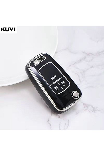 Choice 3 Button Black Tpu Car Flip Key Case Cover Shell For Chevrolet Cruze Aveo Trax Sail Malibu Captiva O