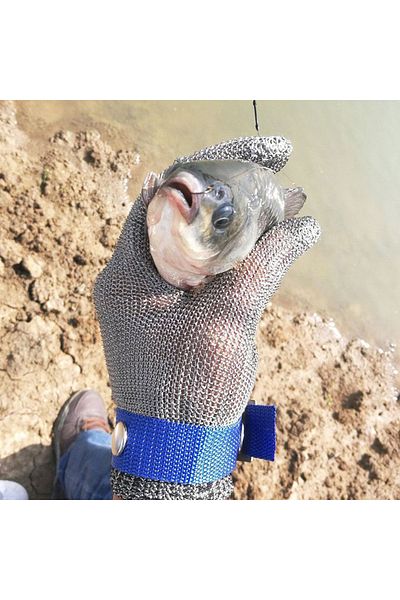 Choice Xl Blue Stainless Steel Glove Cut Resistant Wire Metal Mesh Butcher Safety Work Kitchen Glove For Me