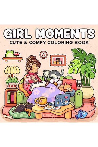 Choice Style 1 Girls' Alone Time - Coloring Book For Adults And Teens, Featuring Cute And Cozy Daily Relaxi