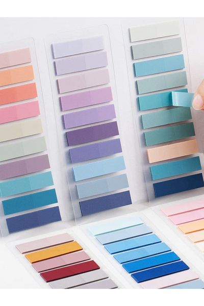 Choice 6pcs Mixed Color Sticky Index Tab, Simple Multi-purpose Index Tab For Page Marking Classify File
