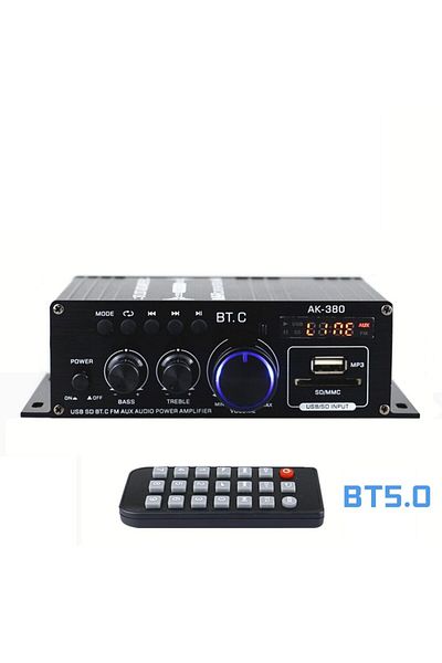 meterk Black Ak380 800w Bluetooth Amplifier Hifi Audio Karaoke 2 Channel Home Theater Amplifier Power Class