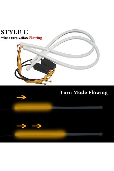Choice 60cm W And Y Flowing Drl Led Car Daytime Running Light 30cm 45cm 60cm Flexible Yellow Flowing Led Tu