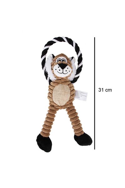 Choice Lion Dog Plush Toys Pet Squeaky Animal Toy Dog Bite-resistant Clean Teeth Chew Toy Pet Supplies Inte