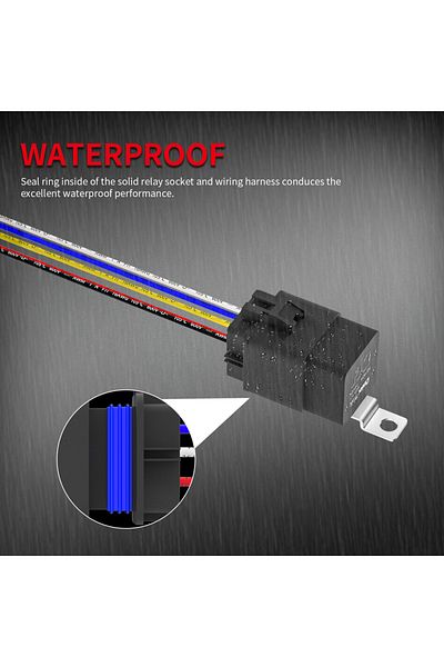 Daiertek 1pc Spdt 5 Pin Waterproof Auto Relay 12v 40a Heavy Duty 14awg 12 Volt Car Relay Kit Bosch Style A...