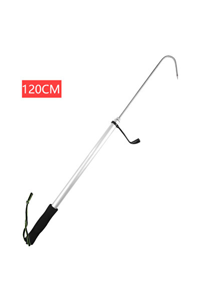 Choice1 خطاف صيد تلسكوبي بطول 120 سم، مصنوع من الفولاذ المقاوم للصدأ، مناسب ل...