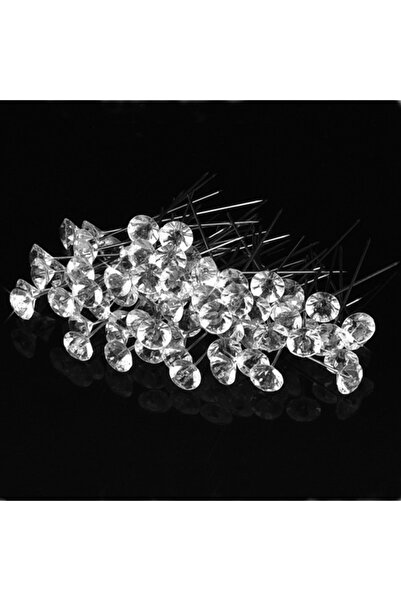 Choice 1 صندوق 50 قطعة 1 صندوق 50 قطعة دبابيس سبائك دبوس الماس الشفاف دبابيس باقة الزفاف DIY إبر الخياطة