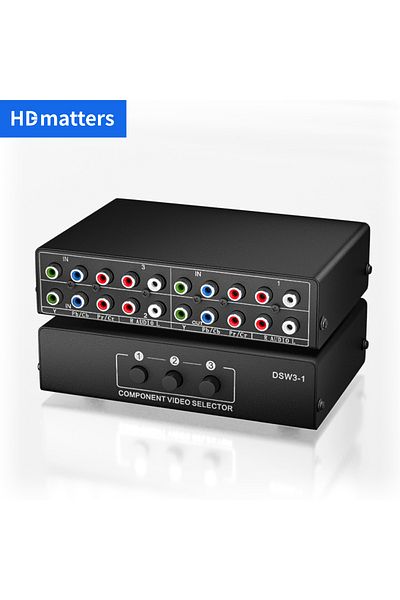 Choice Other Check Note Rgb Component Switch Selector Box 3 In 1 Out 5 Rca L/r Ypbpr Component Switch Av Sw