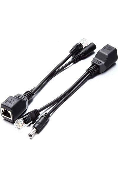 Choice Black Ab 1 Pair Passive Power Over Ethernet Adapter Cable Poe Cable Poe Splitter Rj45 Injector Power