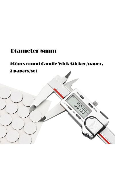 Choice 8mm 200pcs 200pcs 10mm Candle Wick Stickers Candle Making Sticker Heat Resistance Double-sided Stick