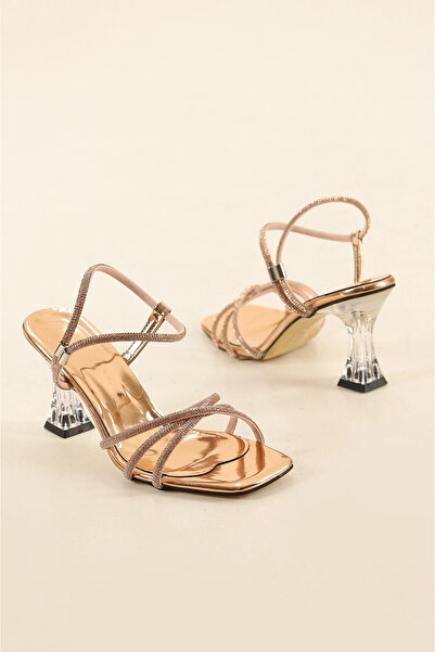 Katrem حذاء نسائي شفاف بكعب 7 سم