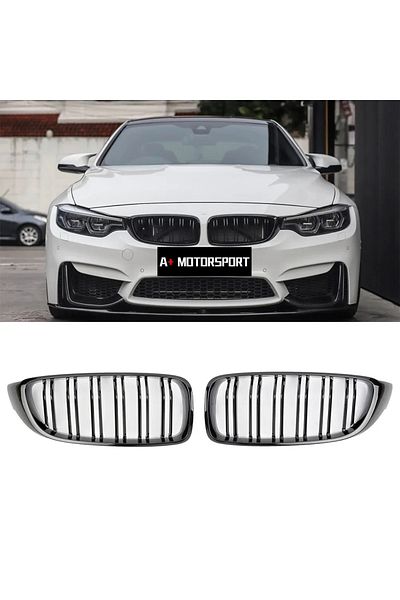 Choice Glossy Black Glossy Black Front Kidney Grille Slat M4 Style Grill For Bmw F32 F33 F36 F80 F82 2013-2