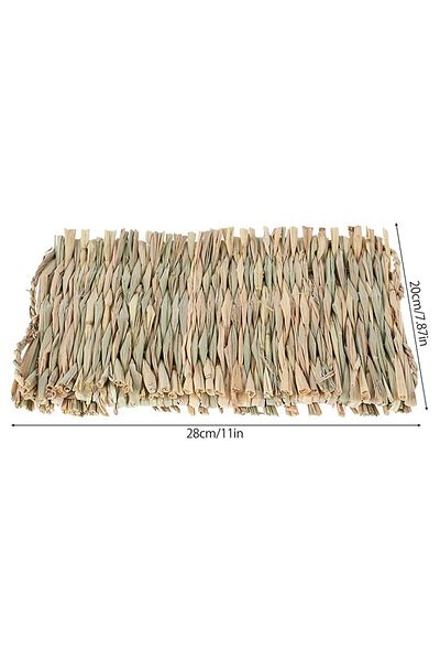 Choice As Picture Grass Mat For Bunny Pet Rabbit Waving For Hay Mat Natural Straw Bedding Cage Mat For Smal