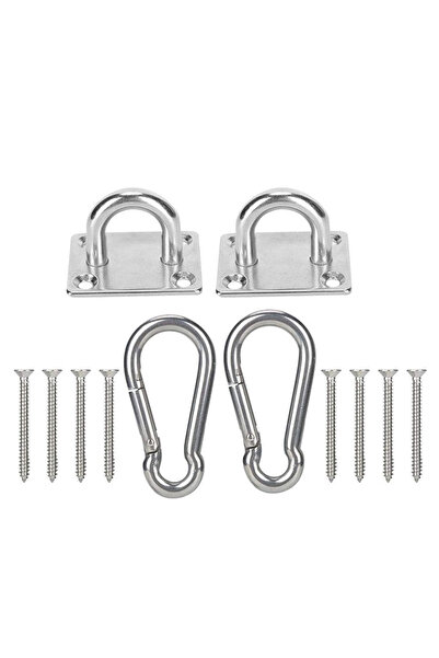 Choice 2 قطعة 2 قطعة من الفولاذ المقاوم للصدأ مربعة شديدة التحمل خطاف سقف مثب...