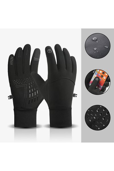 Choice M black Cycling Gloves for Men Women Motorcyclist Autumn Winter Warm Camping Gloves Ski Bicycle Velv
