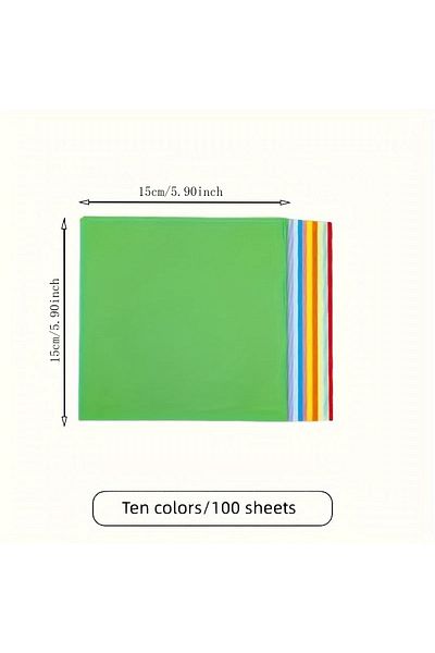 Choice 15-15cm 100pcs Square Origami Paper Double Sides Solid Color Folding Paper Multicolor Kids Handmade