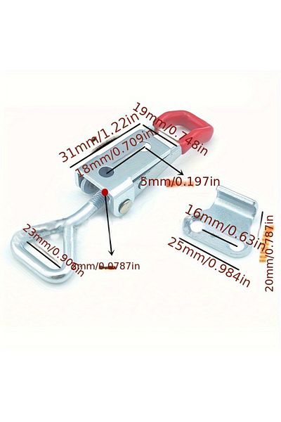 Choice Red 4pcs Heavy Duty Iron Adjustable Strap Latch Latch Latch Latch Latch Clamp Bolt Type Quick Clamp