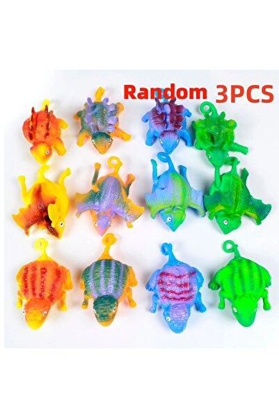 Choice مجموعة عشوائية من 3 قطع من كرات التهوية المنفوخة على شكل حيوانات ديناص...