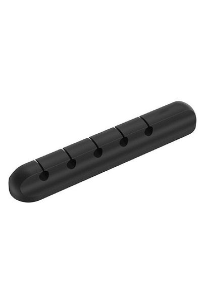 Choice 5 مشابك منظم كابلات أسود وحامل أسلاك مرن ولف كابلات USB ومشابك سيليكون مرتبة F