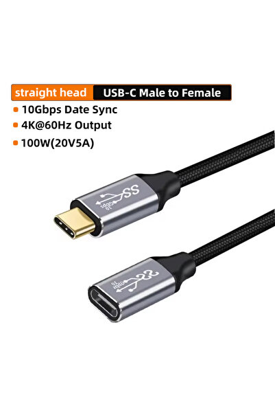 Choice كابل تمديد USB C بطول 1 متر CG-CM ZT 5A من النوع C ذكر أنثى بزاوية 90 ...