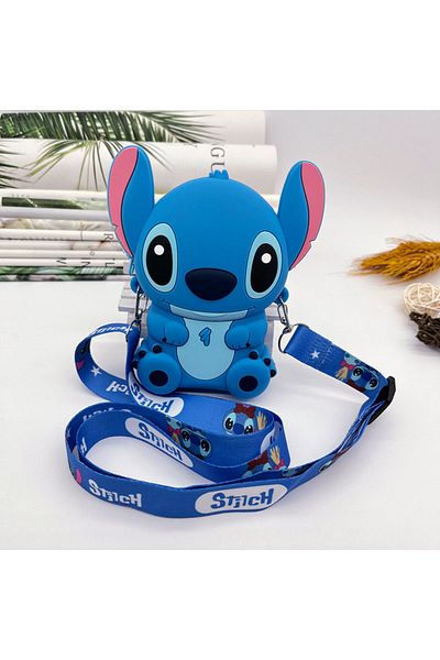 Choice 3 Stitch Disney Silicone Bag Cartoon Anime Figure Stich Shoulder Bag Lilo & Stitch Fashion Kids Gir.