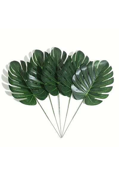 Choice 10pcs 10pcs 10pcs Artificial Green Turtle Leaf Scattered Tail Leaf Fake Silk Plant For Diy Wedding B